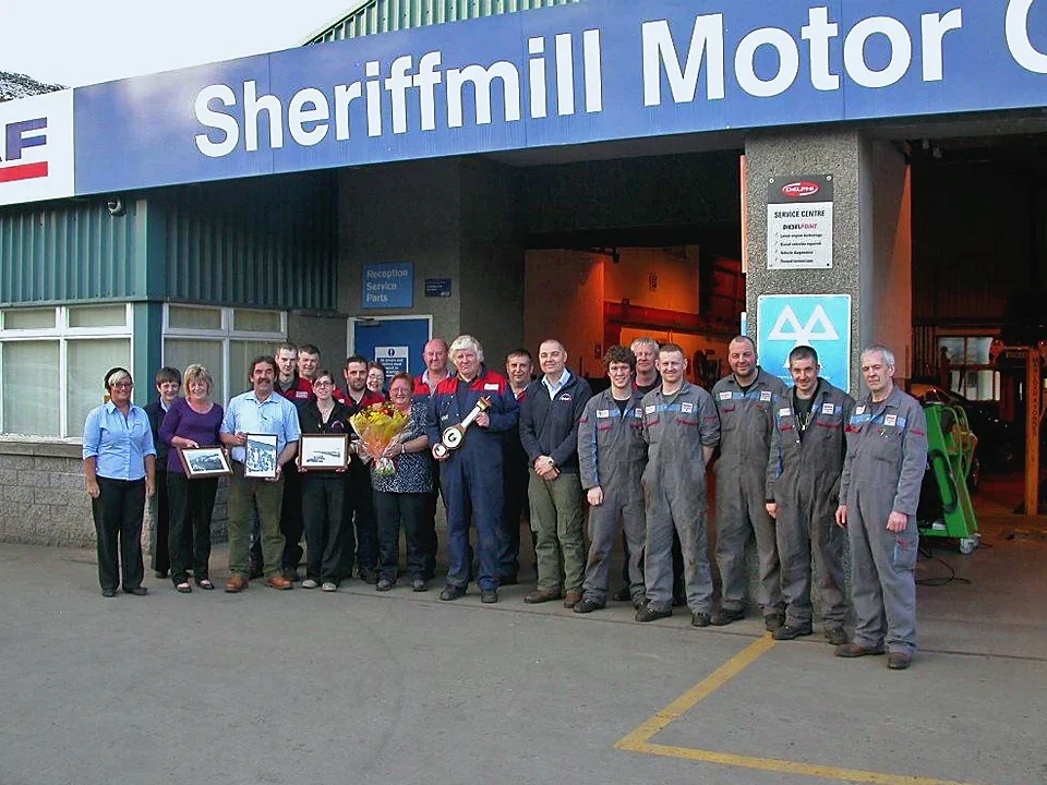 The Sheriffmill team today outside the workshop